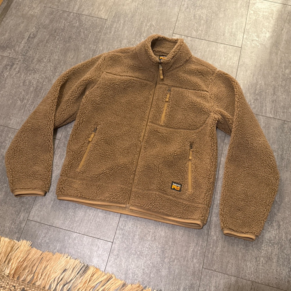 Timberland Pro Berber Pile Full Zip Brown Fleece Jacket